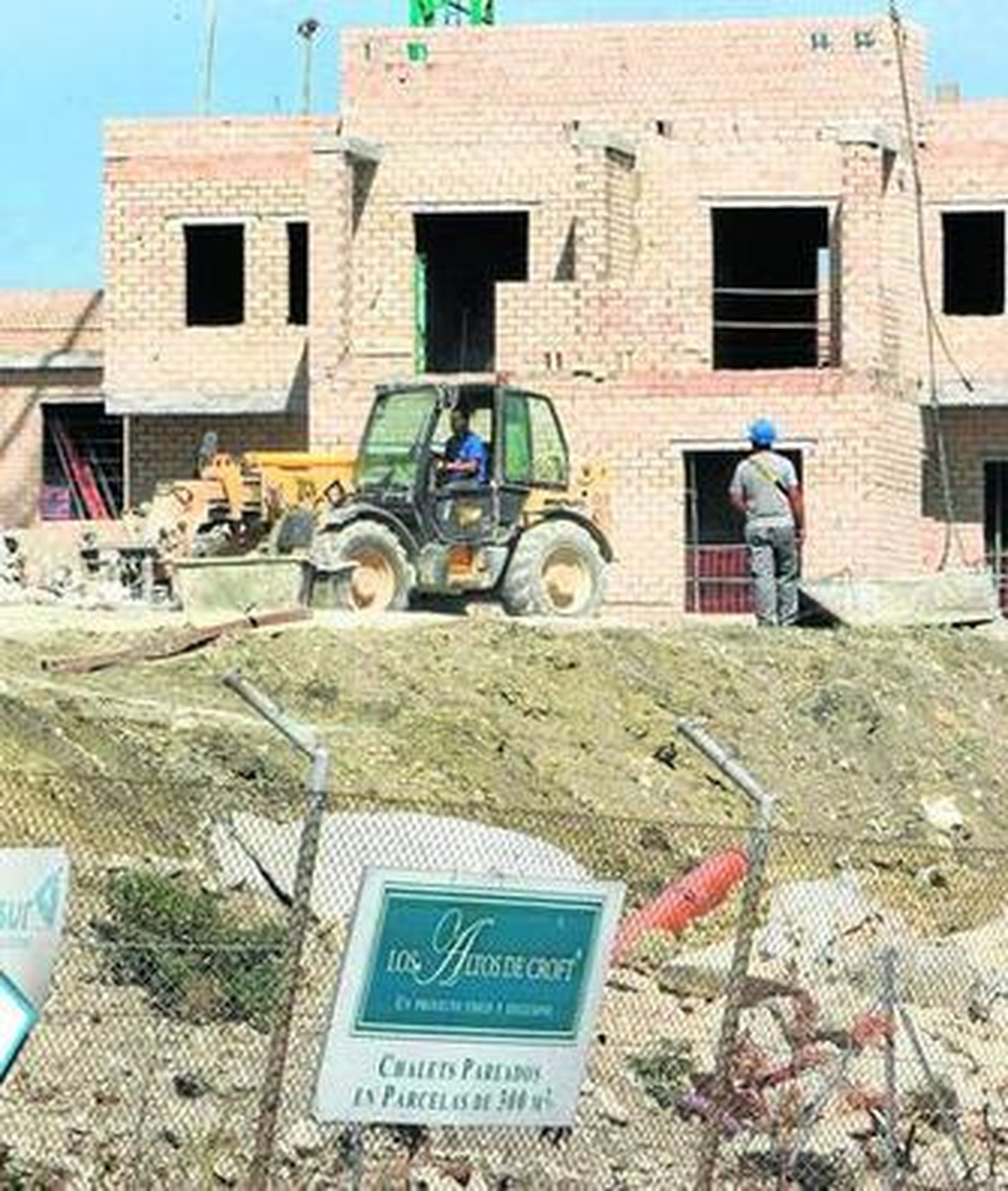 Los trabajos en Los Altos de Croft marchan a buen ritmo, como puede observarse en esta imagen.