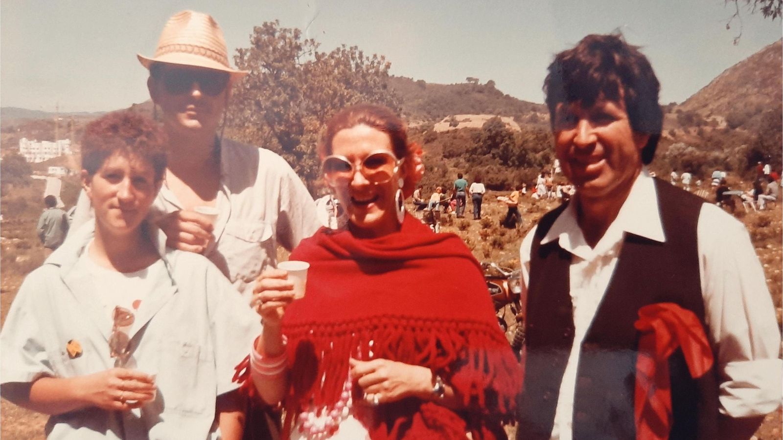 Con Remedios del Río en la fiesta del Tostón.