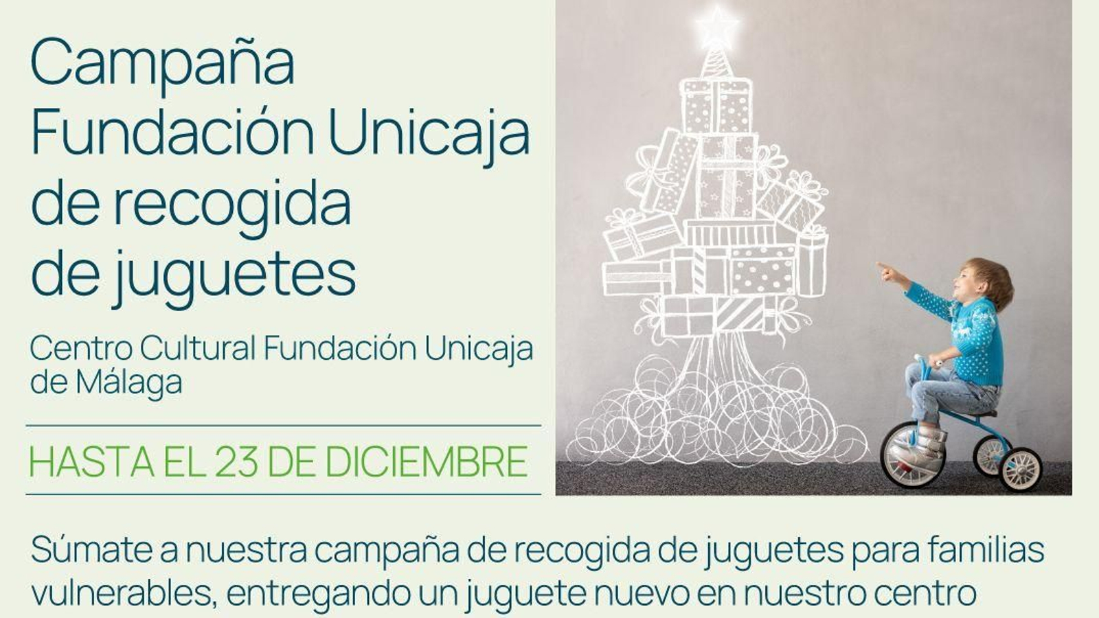 Recogida de juguetes en Málaga por la Fundación unicaja
