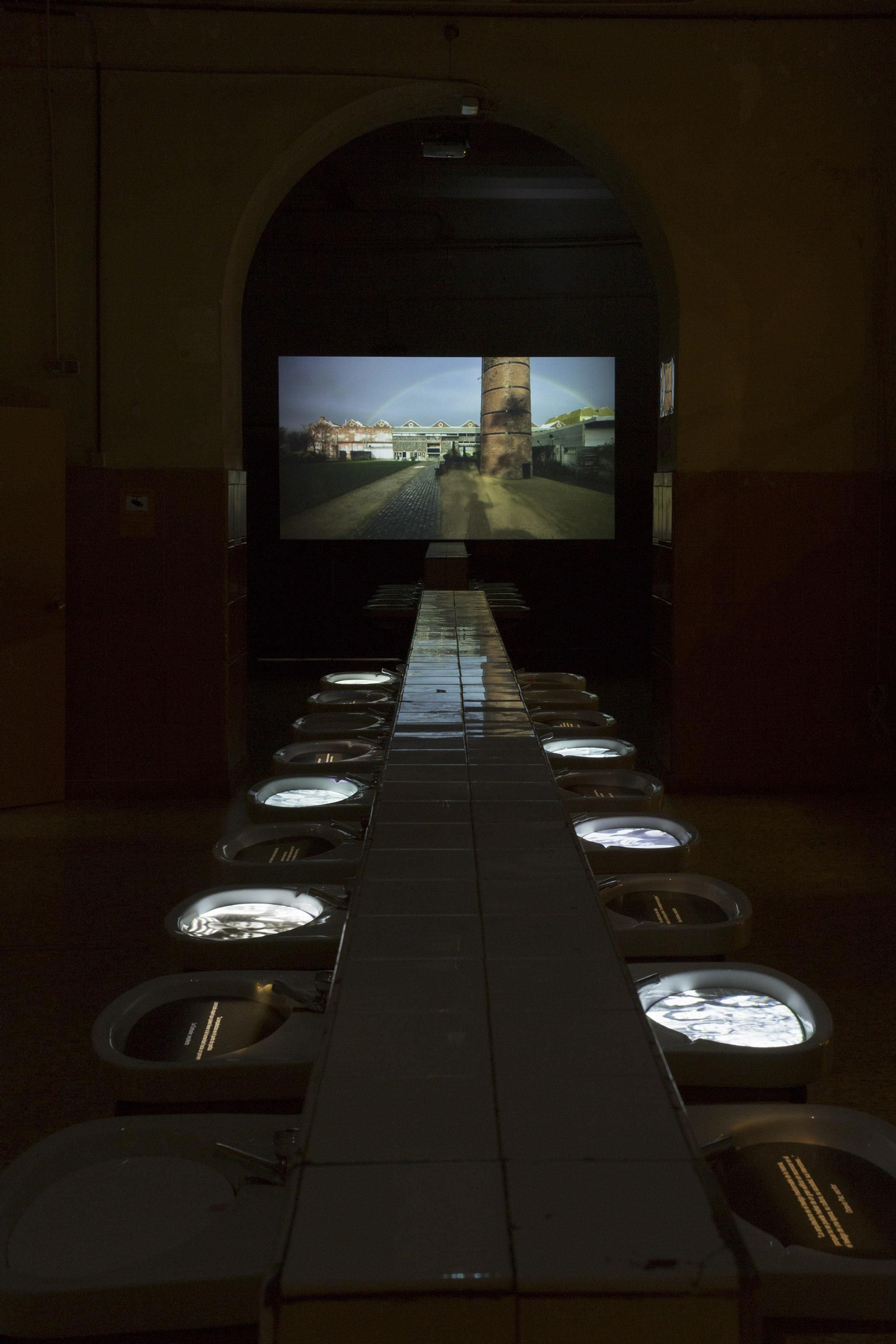 Infografías incluidas en la exposición del artista en Tabacalera Madrid.