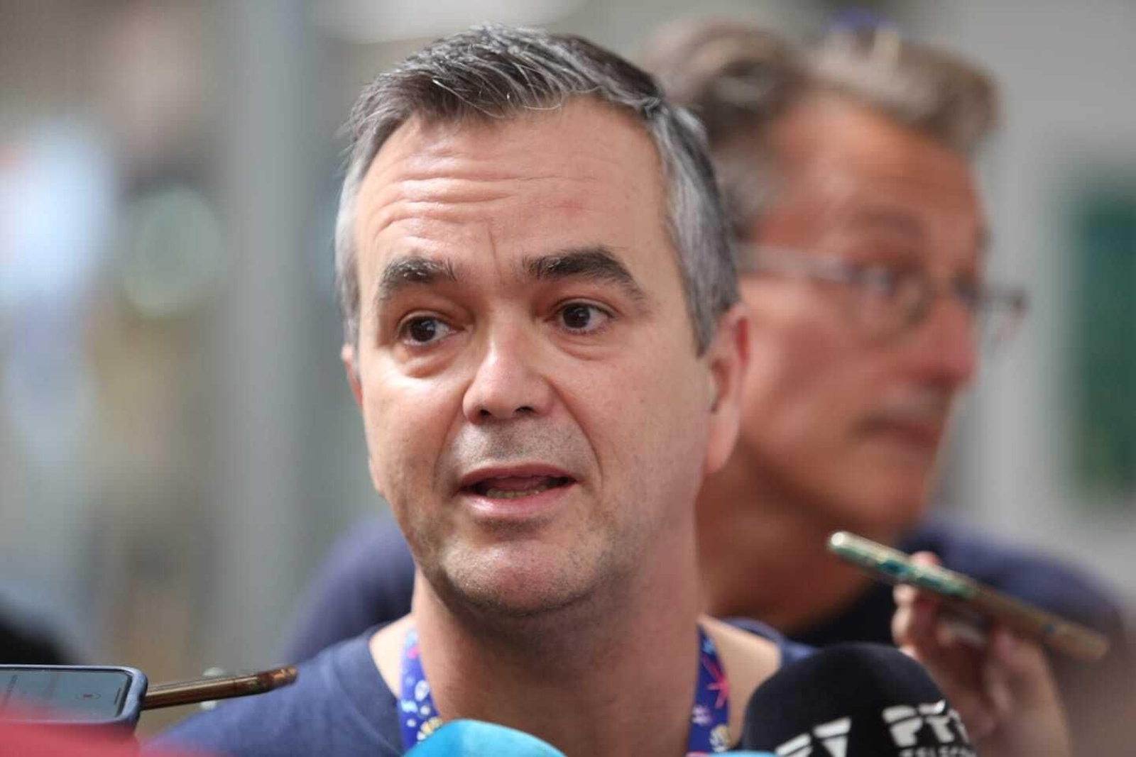 Ángel Sánchez-Cañete, a su llegada a Málaga. Ángel Sánchez-Cañete, a su llegada a Málaga.