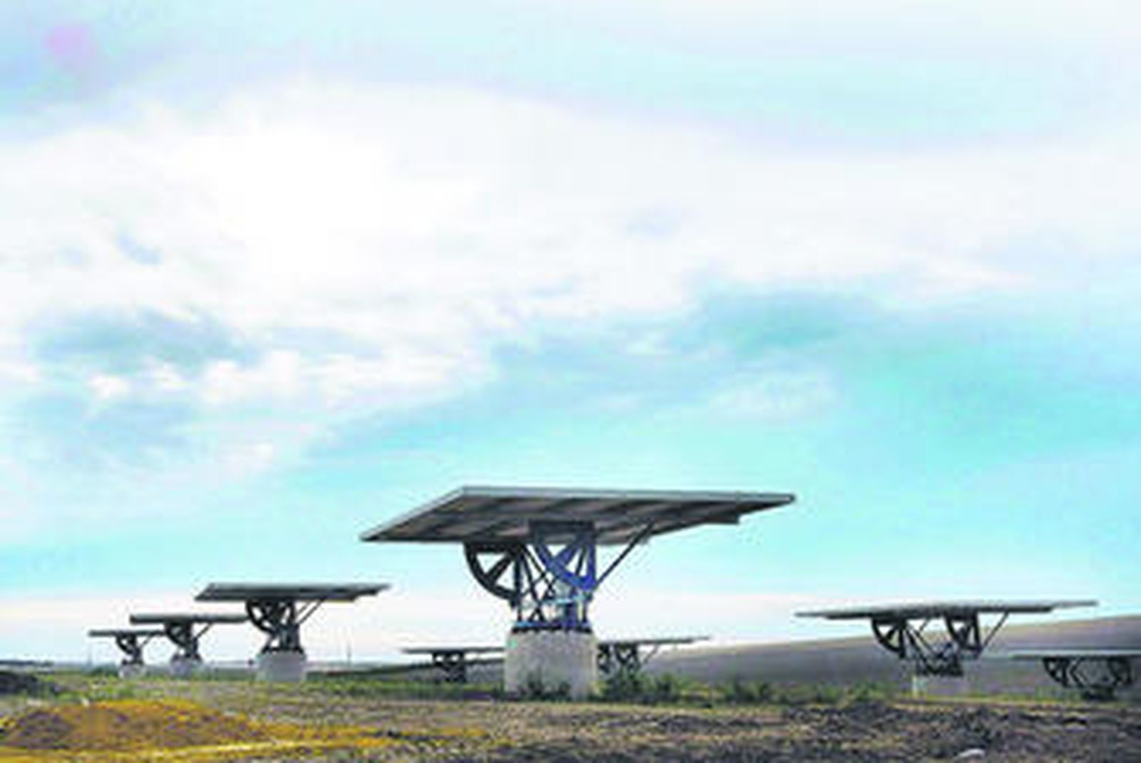 Imagen de los paneles solares ya instalados en El Puerto.