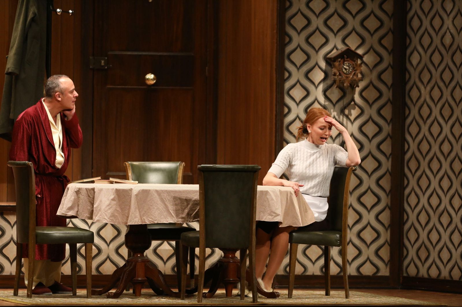 Javier Gutiérrez y Cristina Castaño, sobre el escenario del Villamarta el pasado viernes.