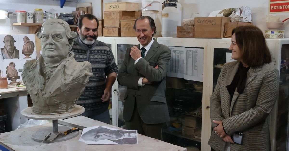 GreSierra elabora un busto de Alejandro Risso, comerciante del siglo XIX