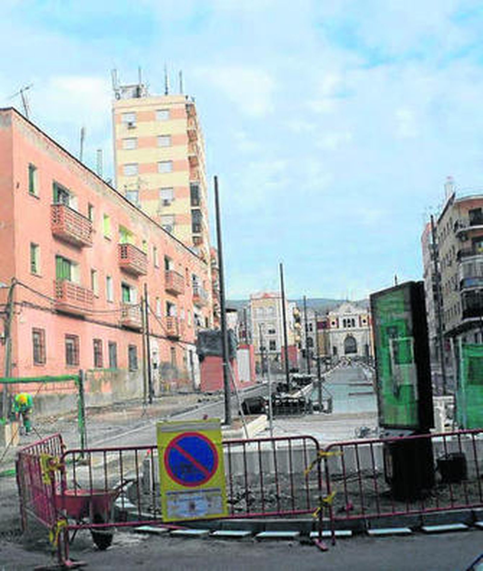 Superficie en obras de la avenida de Vilches.