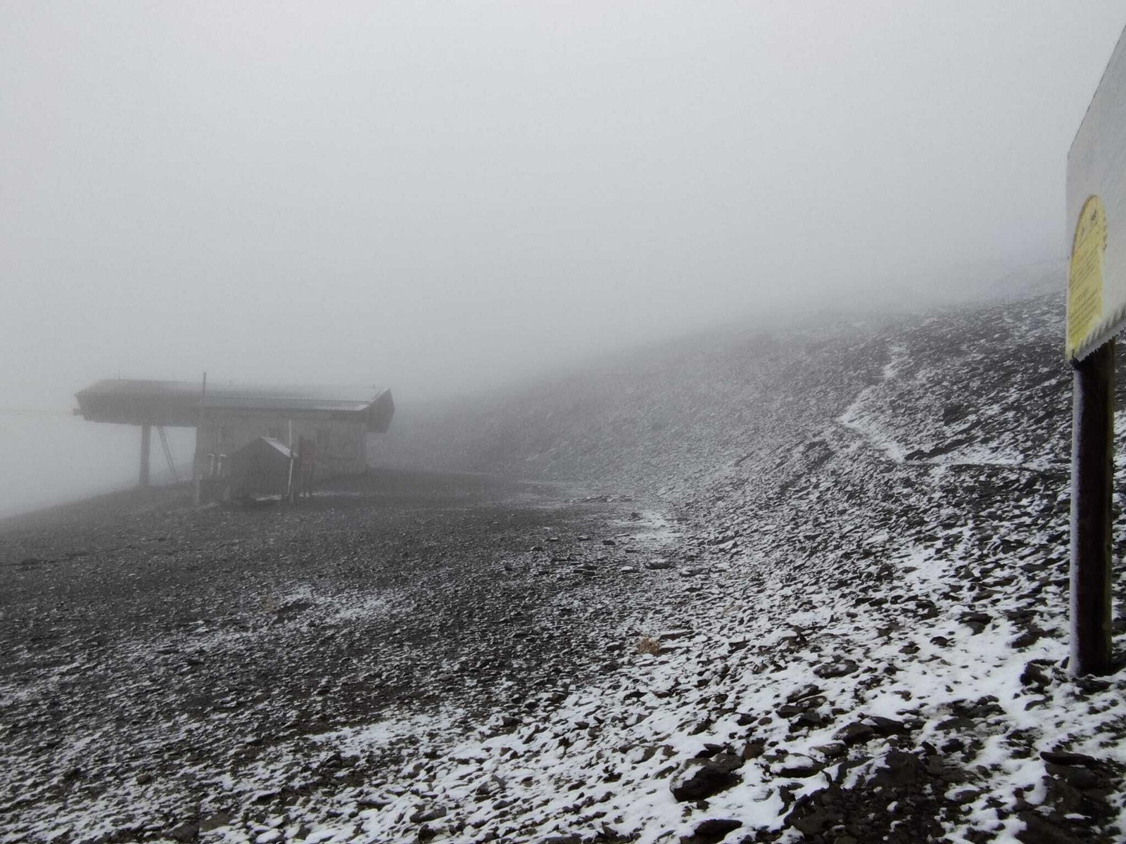 Imagen de la nevada de este sábado en Sierra Nevada.