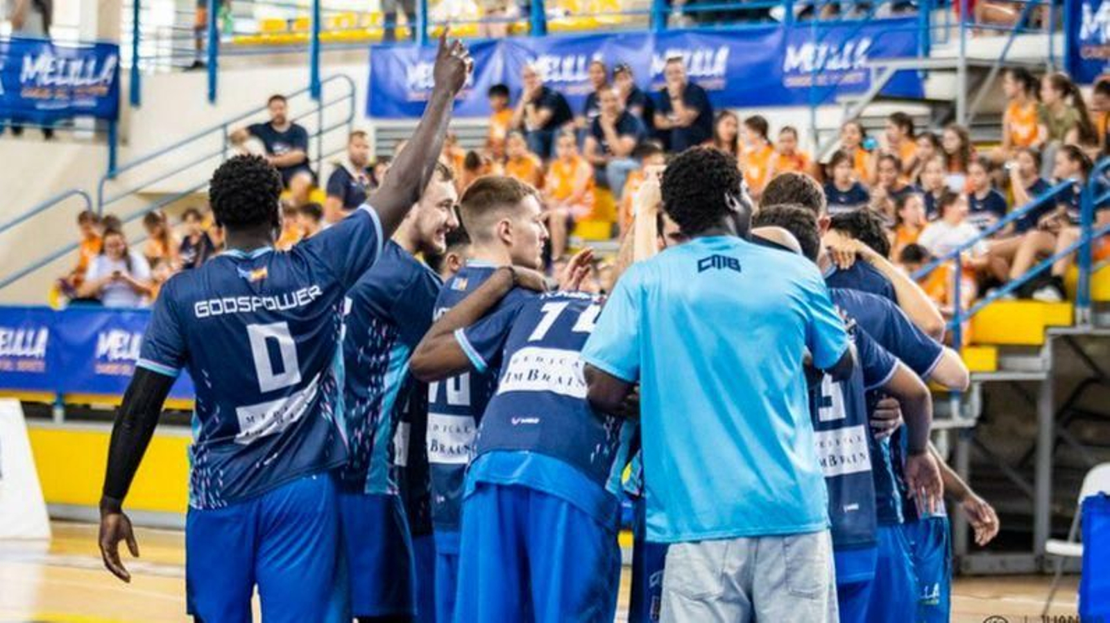 El Club Baloncesto Melilla durante un encuentro la pasada campaña.
