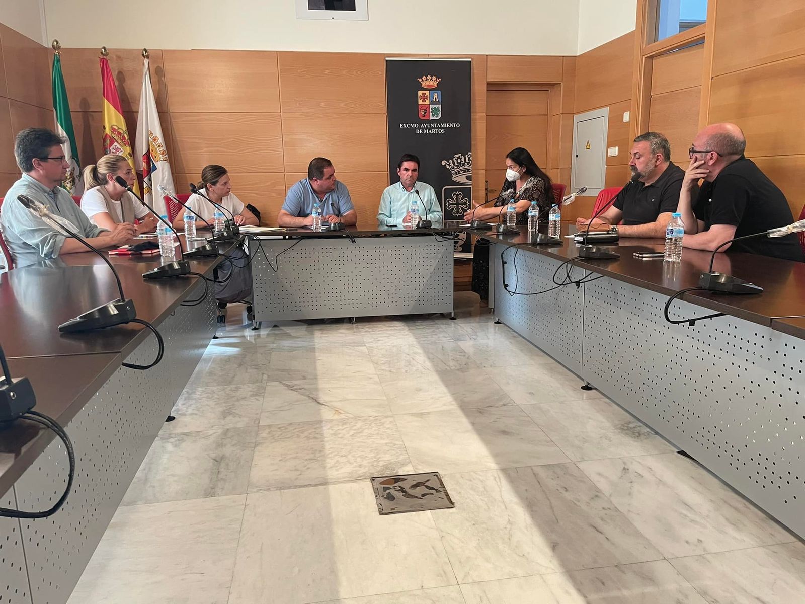 Reunión de la plataforma de alcaldes celebrada en Martos.
