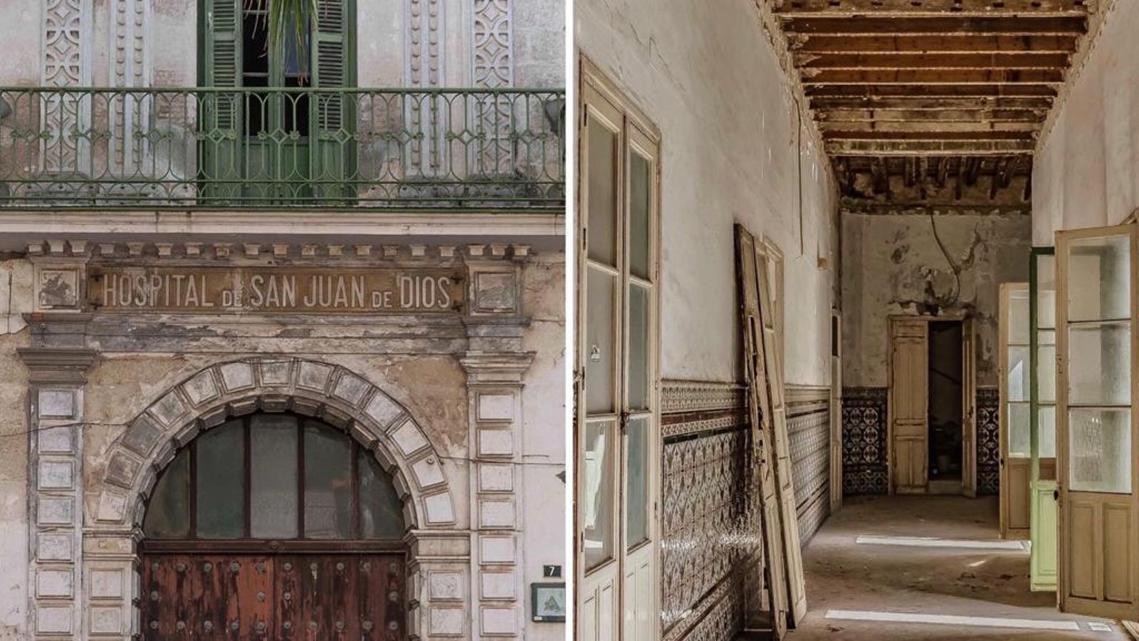 El estado que presenta el antiguo hospital municipal de San Juan de Dios.