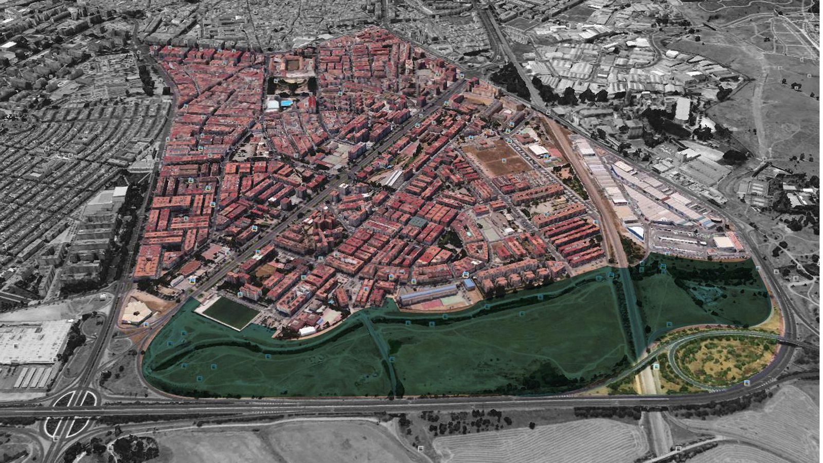 Plano del parque de Levante. Plano del parque de Levante.