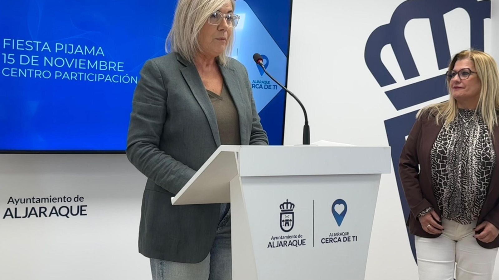 La primera Teniente de Alcalde, Ana Mora, en la presentación de la Fiesta de Pijamas.