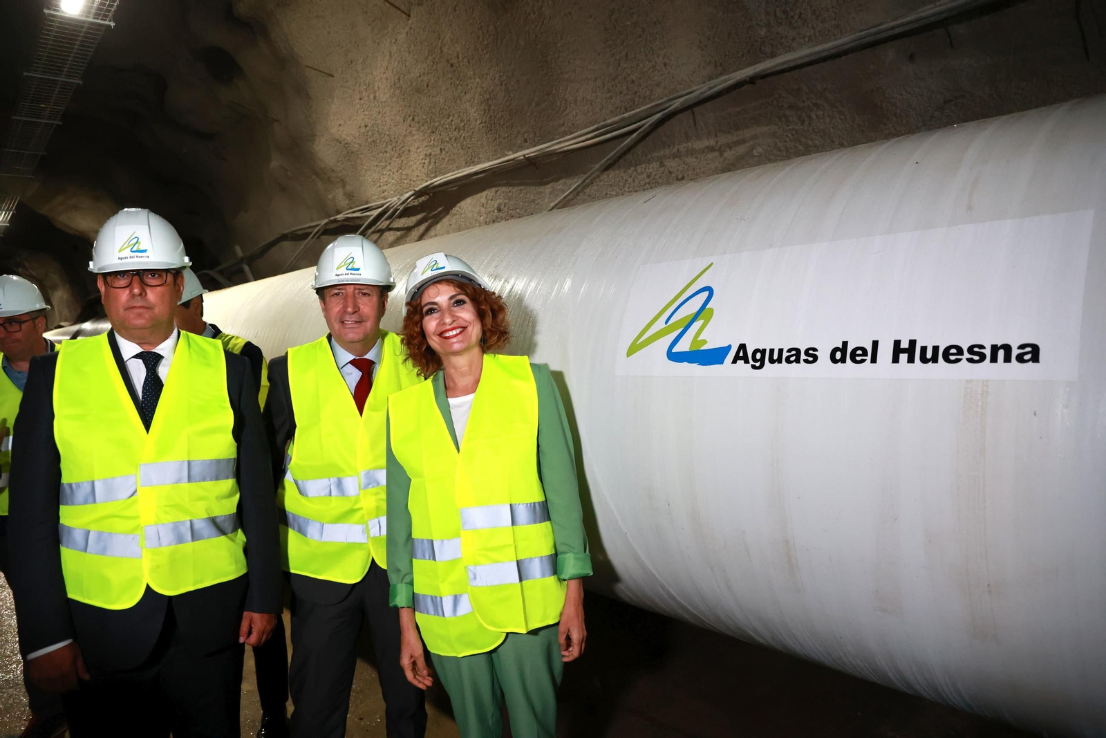 Inauguración del túnel de cabecera de Aguas del Huesna