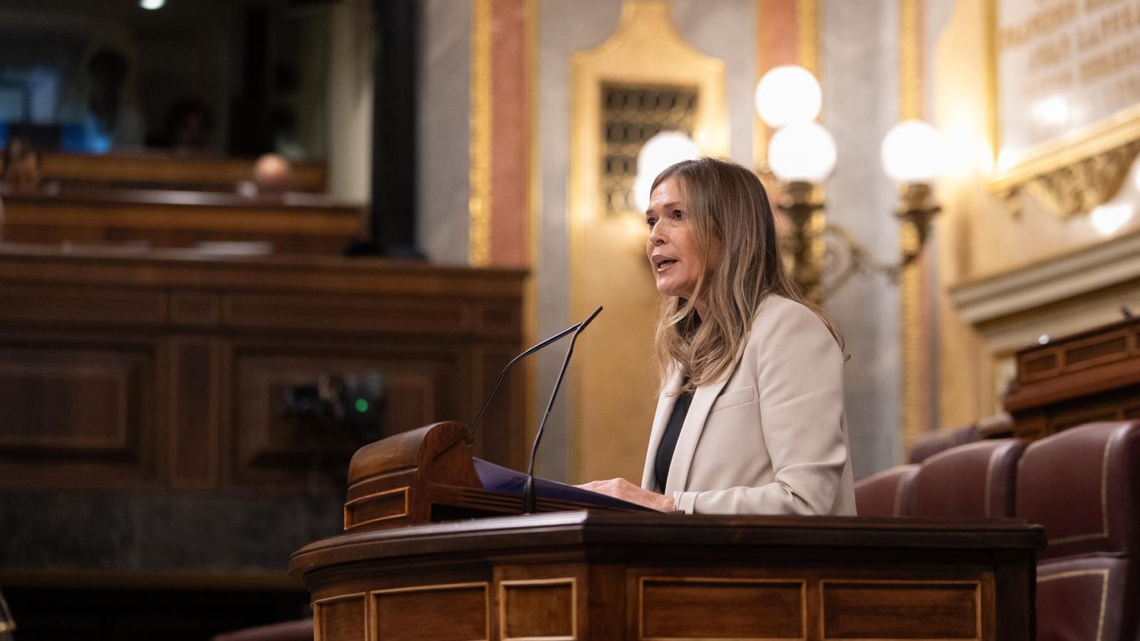 Ana Martínez Labella en una sesión del Parlamento.