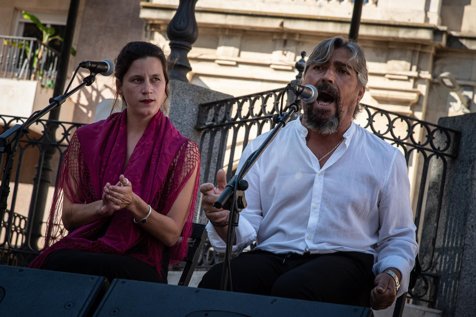 Imágenes de la peña La Soleá en el festival flamenco Ciudad de Huelva