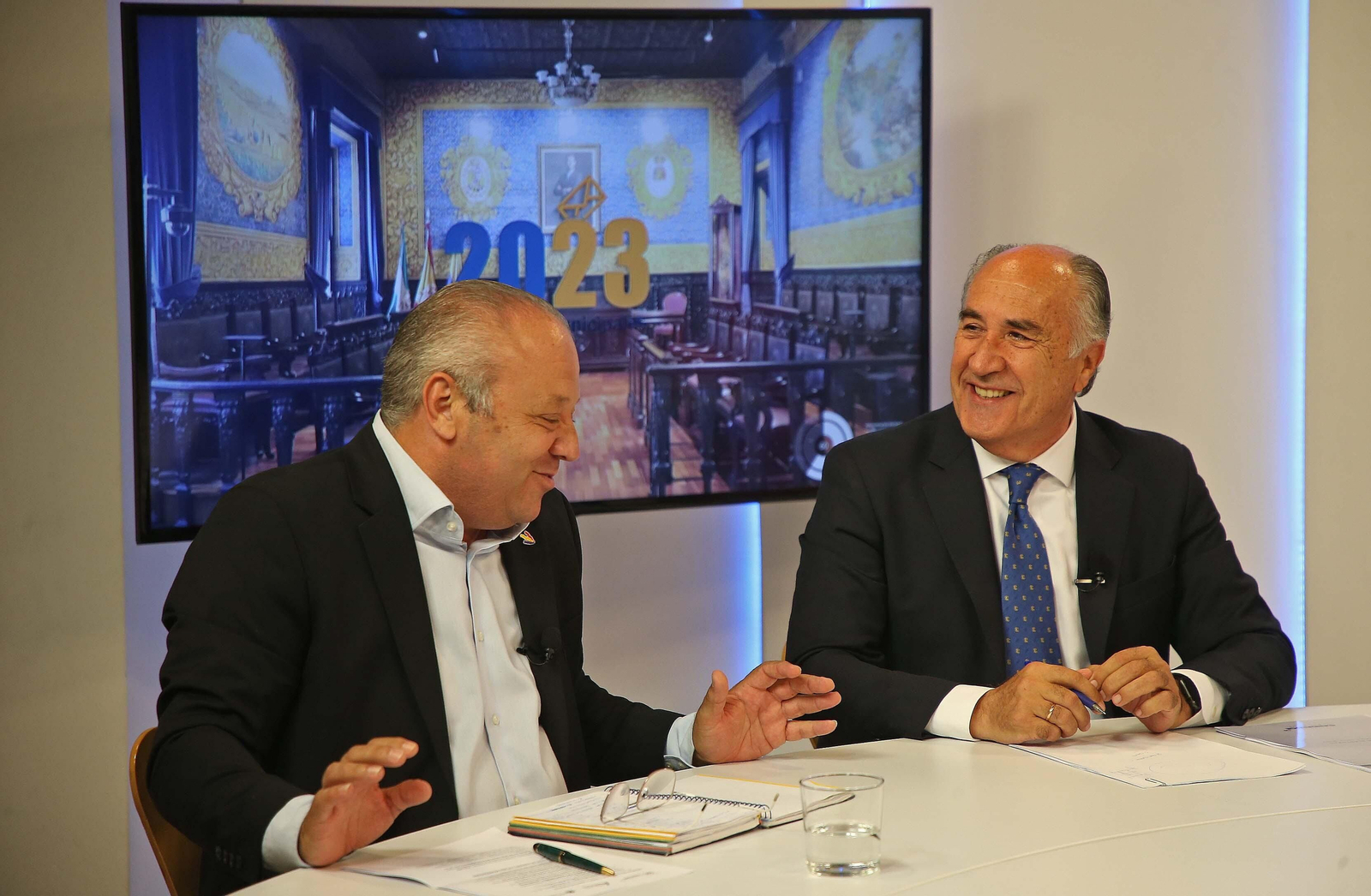 Fotos del debate electoral en Onda Algeciras Televisión