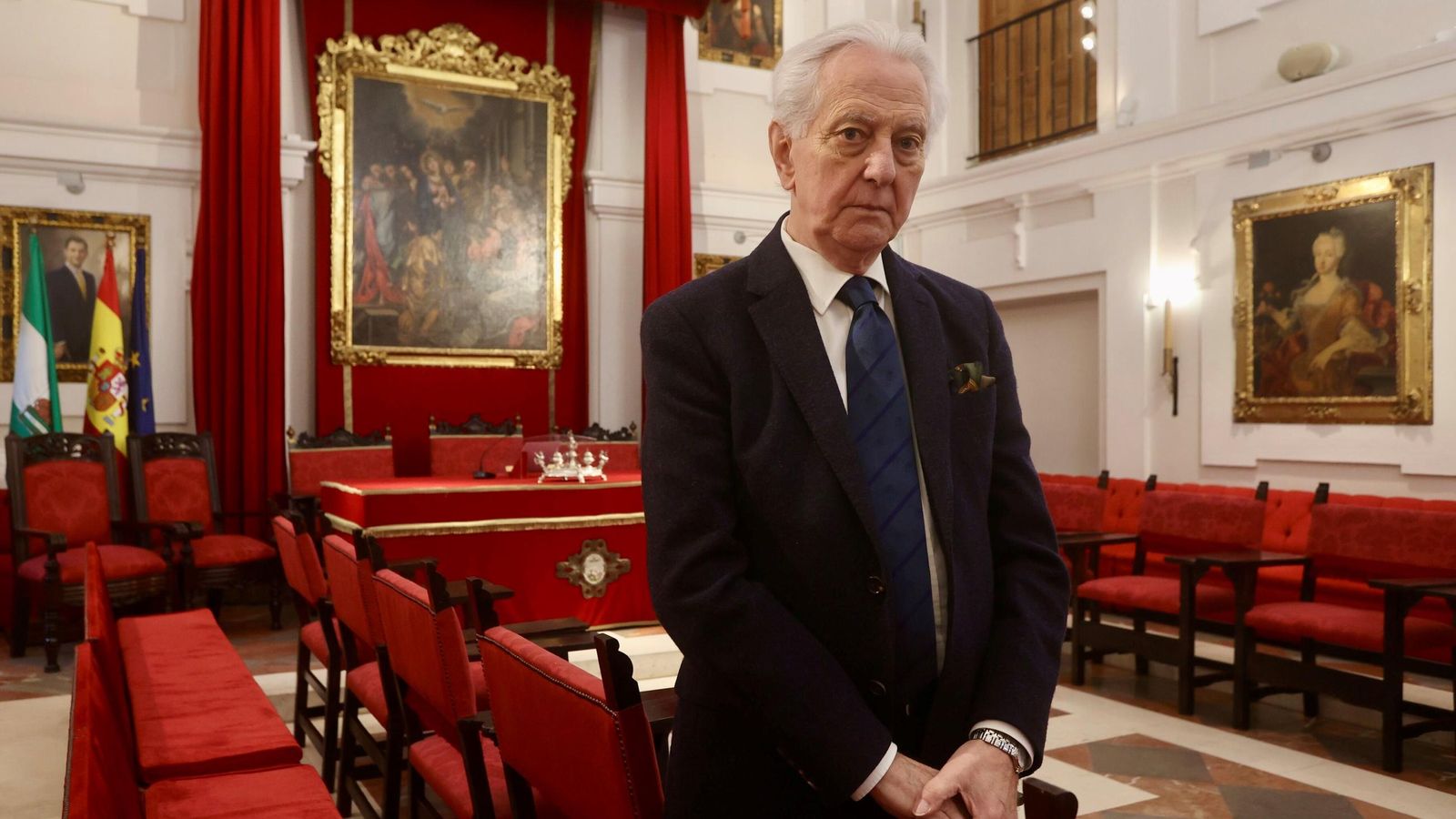 Carlos Infantes Alcón en el Salón Ramon y Cajal de la Academia donde ayer arrancó un nuevo curso académico.