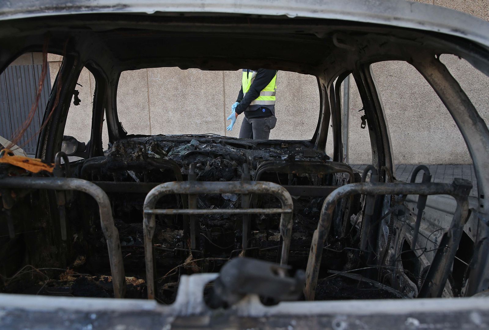 Fotos de los coches calcinados en San José Artesano