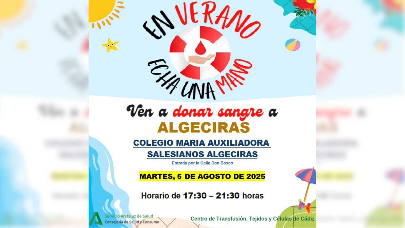 Cartel para la donación de sangre.