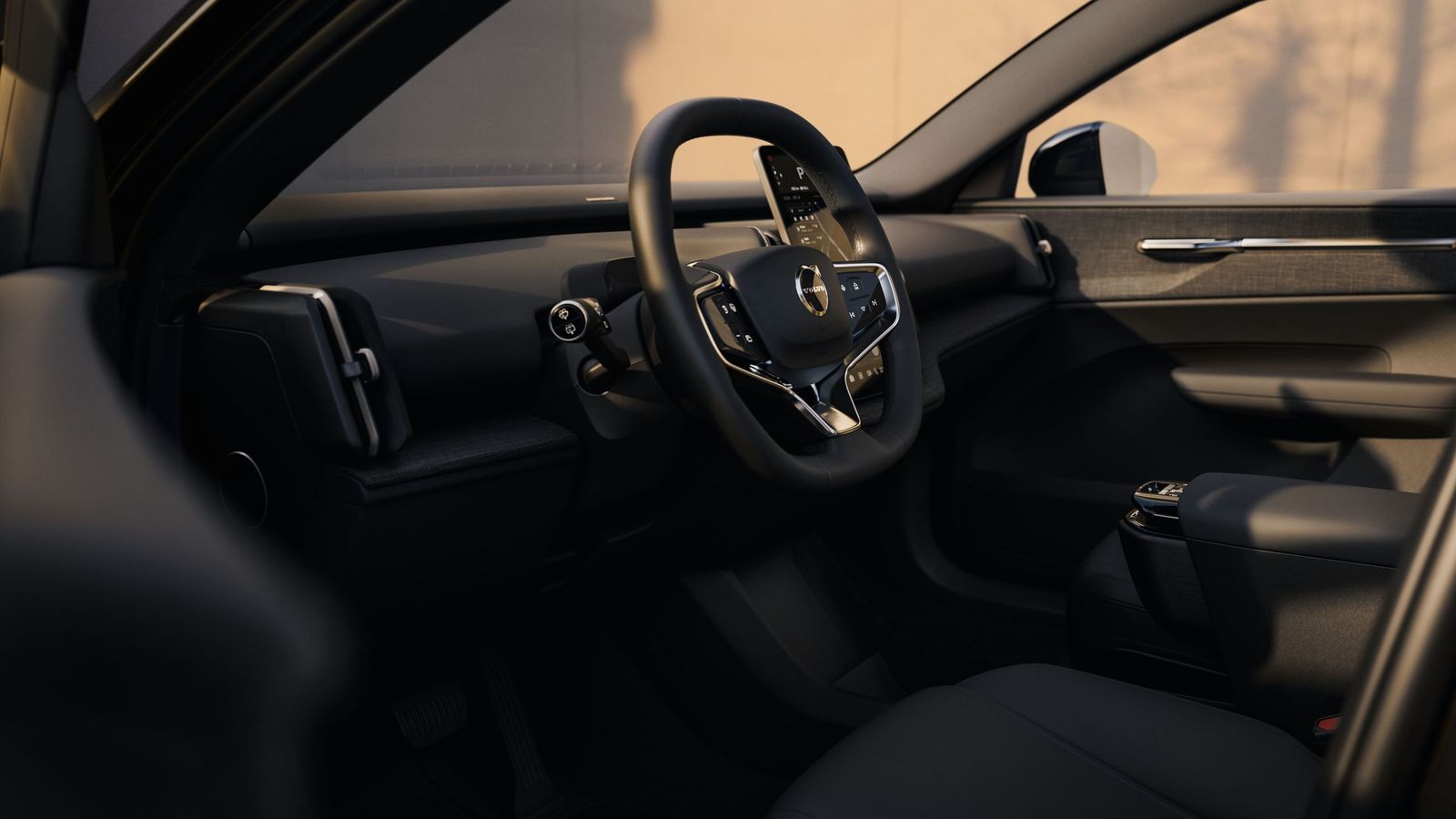 Aparecen nuevos ambientes interiores para el EX30, como es el caso del Black o el Harvest, éste caracterizado por los colores claros.