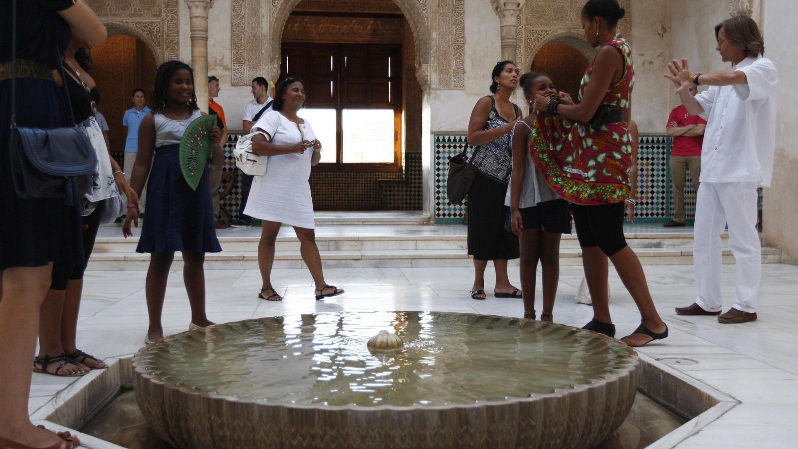 Michelle Obama, en la Alhambra.