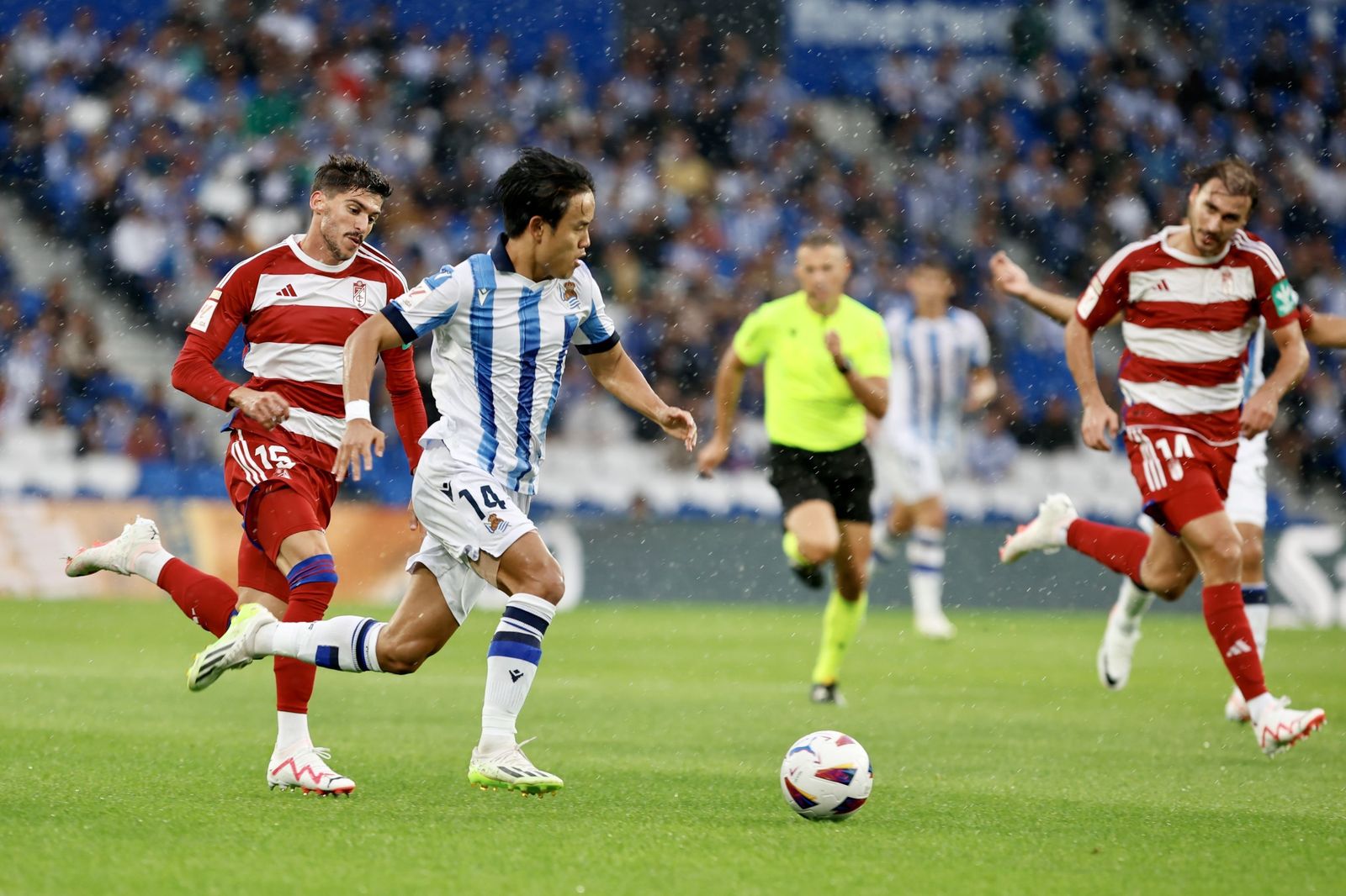 Kubo fue el protagonista del partido en San Sebastián.