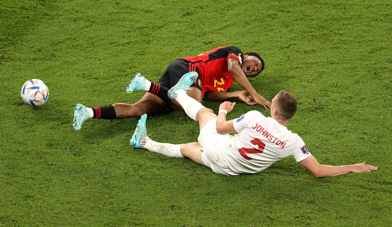 Las imágenes del Bélgica - Canadá en el Mundial de Qatar