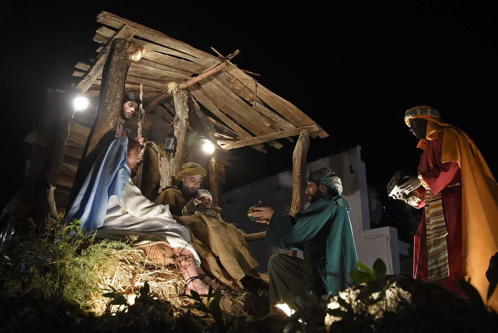 Escena de la 'Adoración de los Reyes Magos' en el portal de Belén.