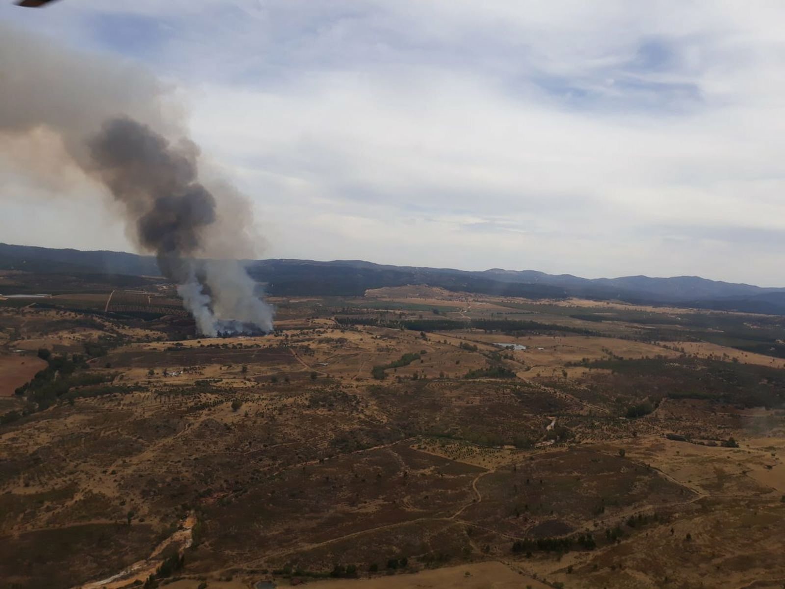 Incendio en el paraje La Bujarra de Cortegana.