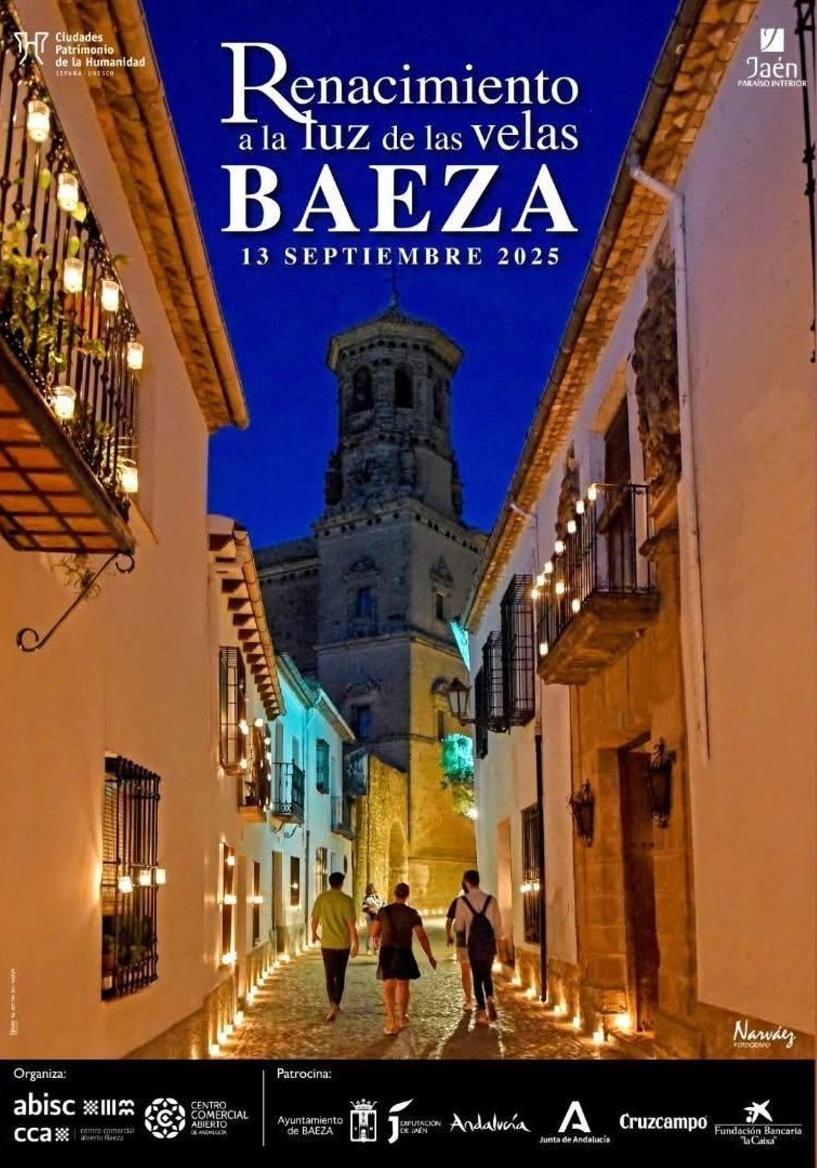 Septiembre es el mes perfecto para visitar la patrimonial ciudad de Baeza a la luz de las velas.