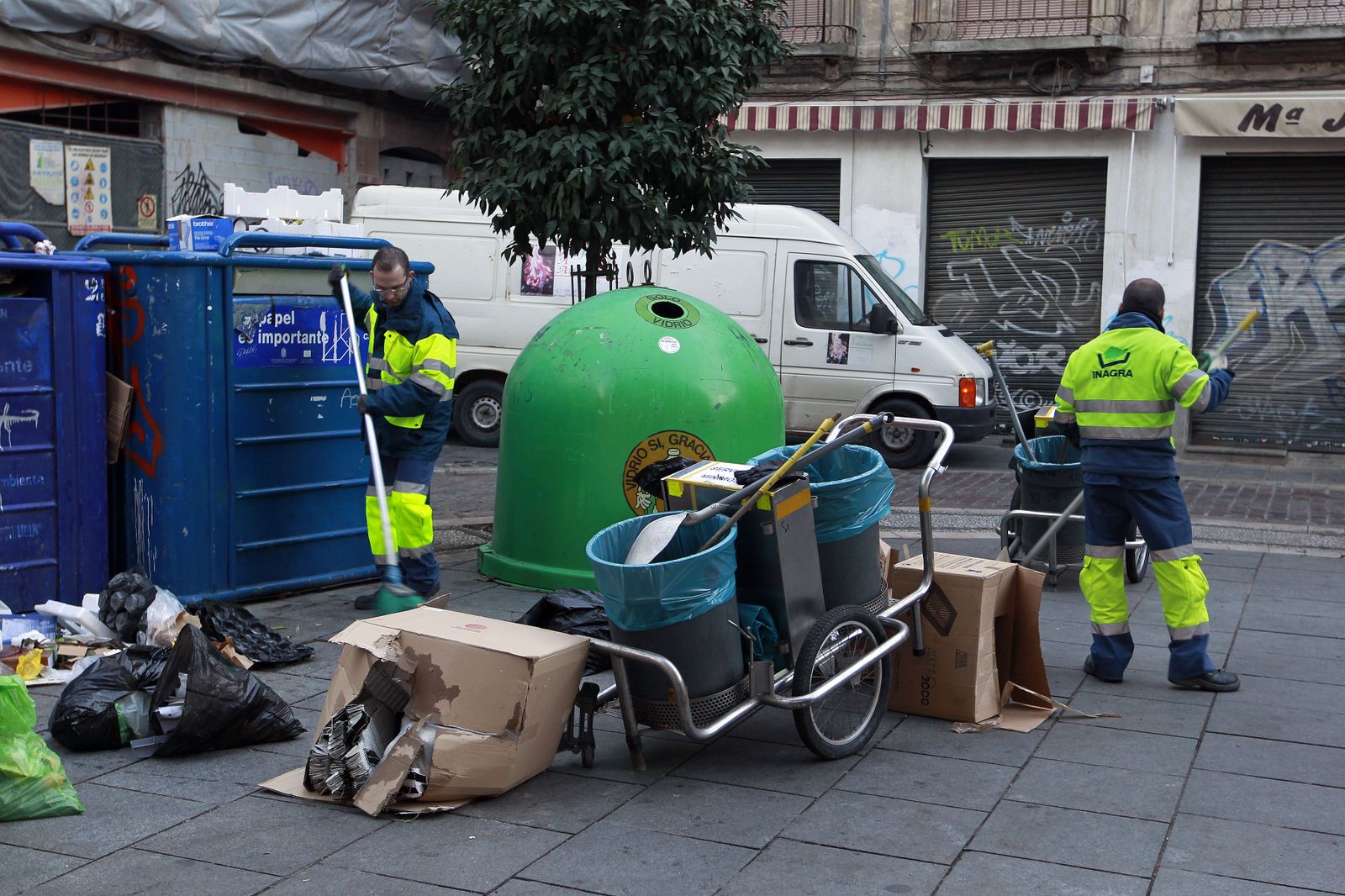 Imagen de archivo de trabajadores de Inagra, actual concesionaria del servicio.