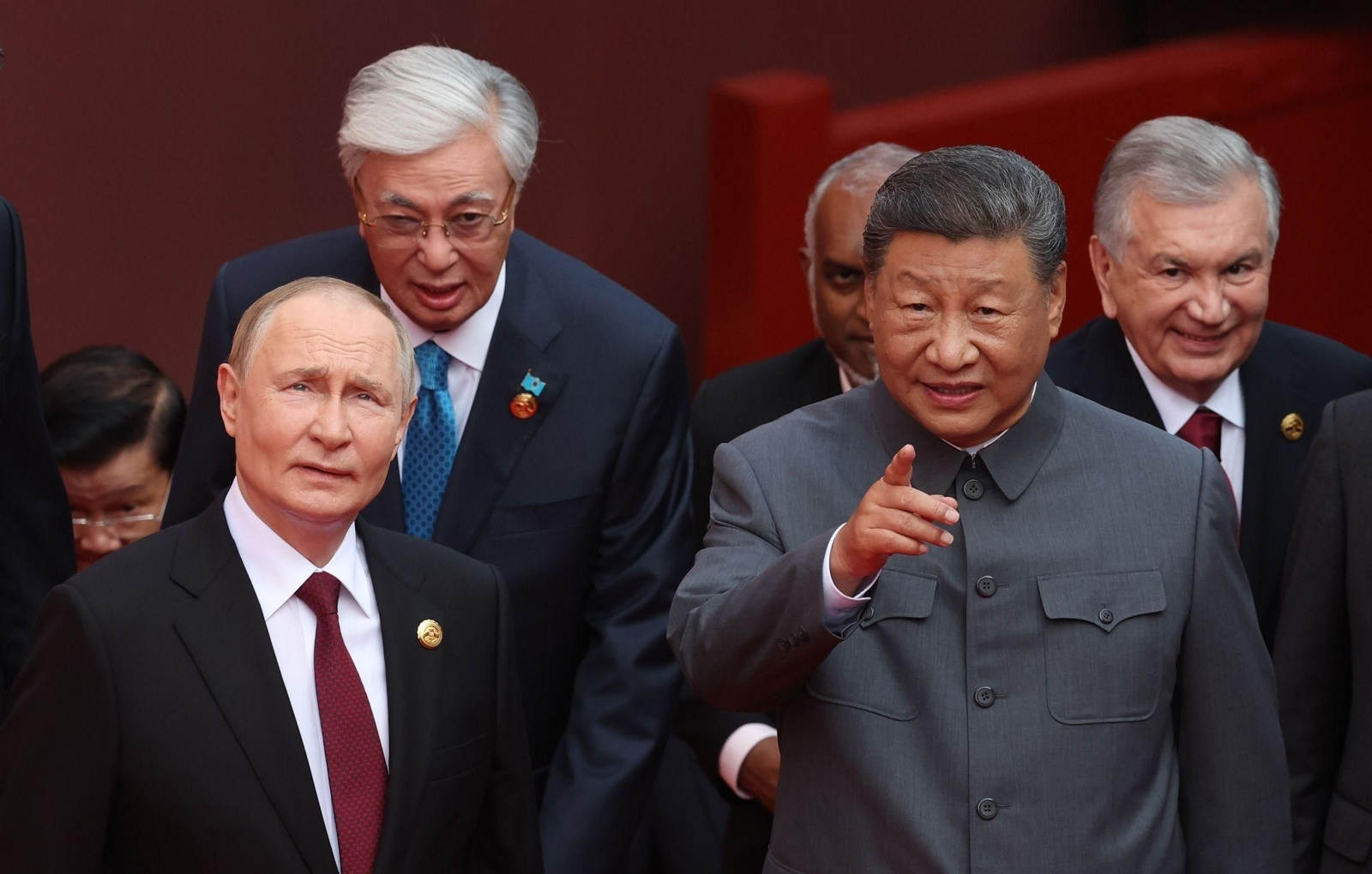 El presidente chino, Xi Jingping, y el presidente ruso, Vladimir Putin, ayer en Pekín.
