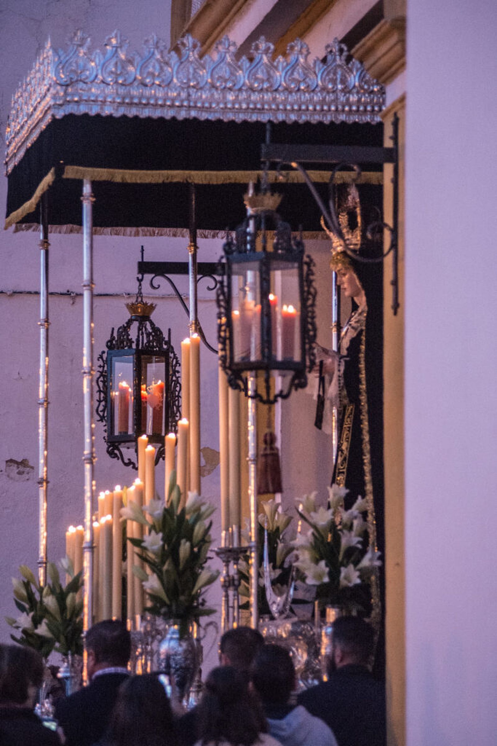 La Virgen de los Dolores de la Puebla de Cazalla en su paso de traslados