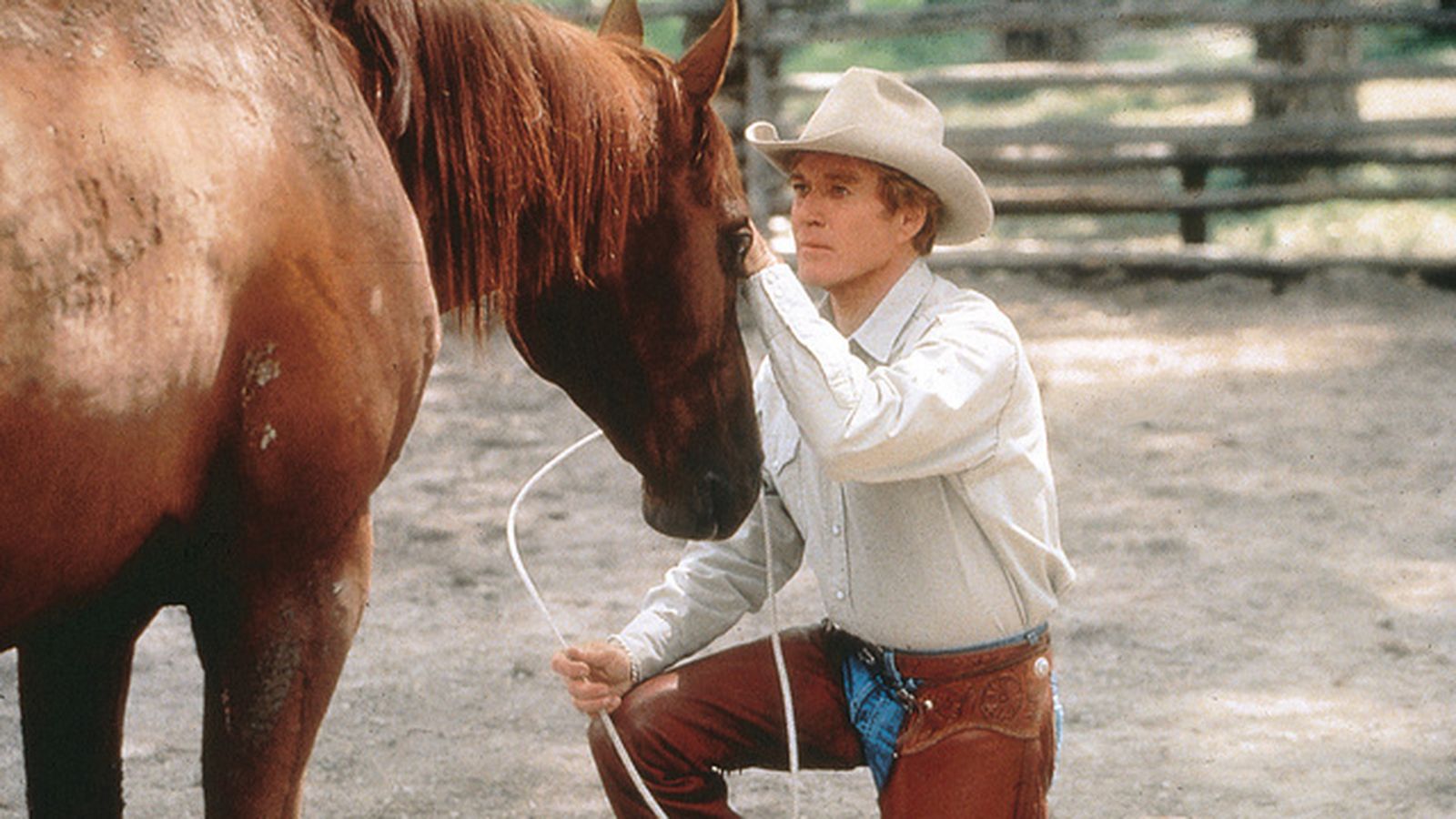 Robert Redford como protagonista de 'El hombre que susurraba a los caballos'.