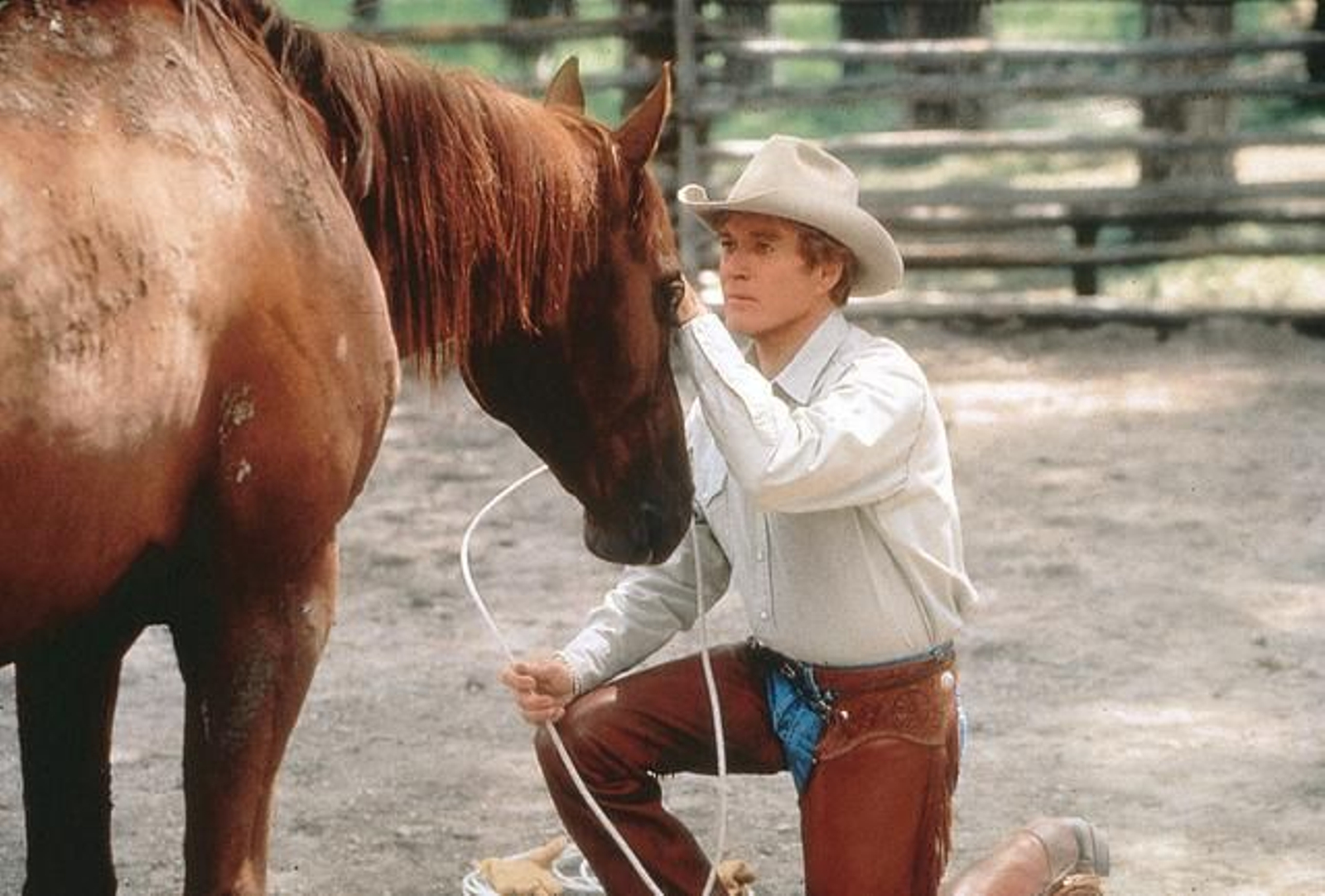 Robert Redford como protagonista de 'El hombre que susurraba a los caballos'.