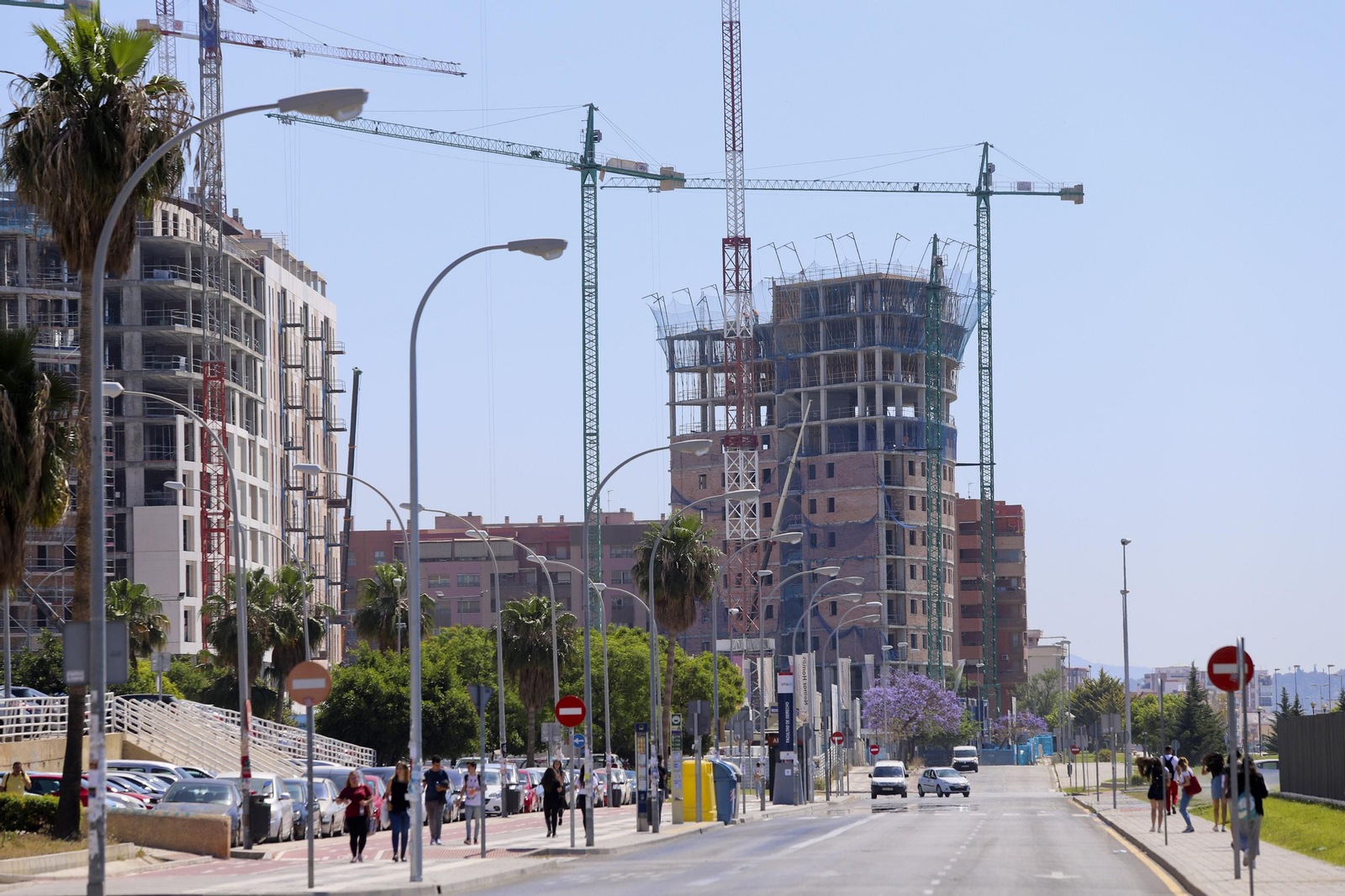 Obras de edificación de viviendas en Teatinos en 2019