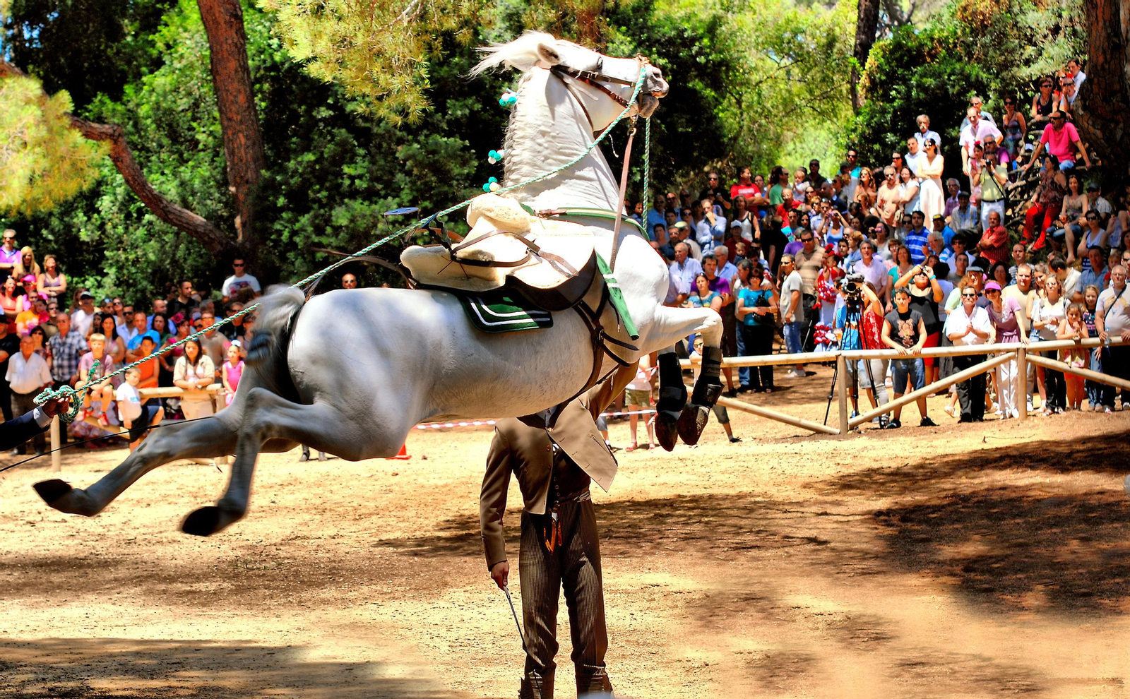 Espectáculo ecuestre de la Feria, en una imagen de archivo