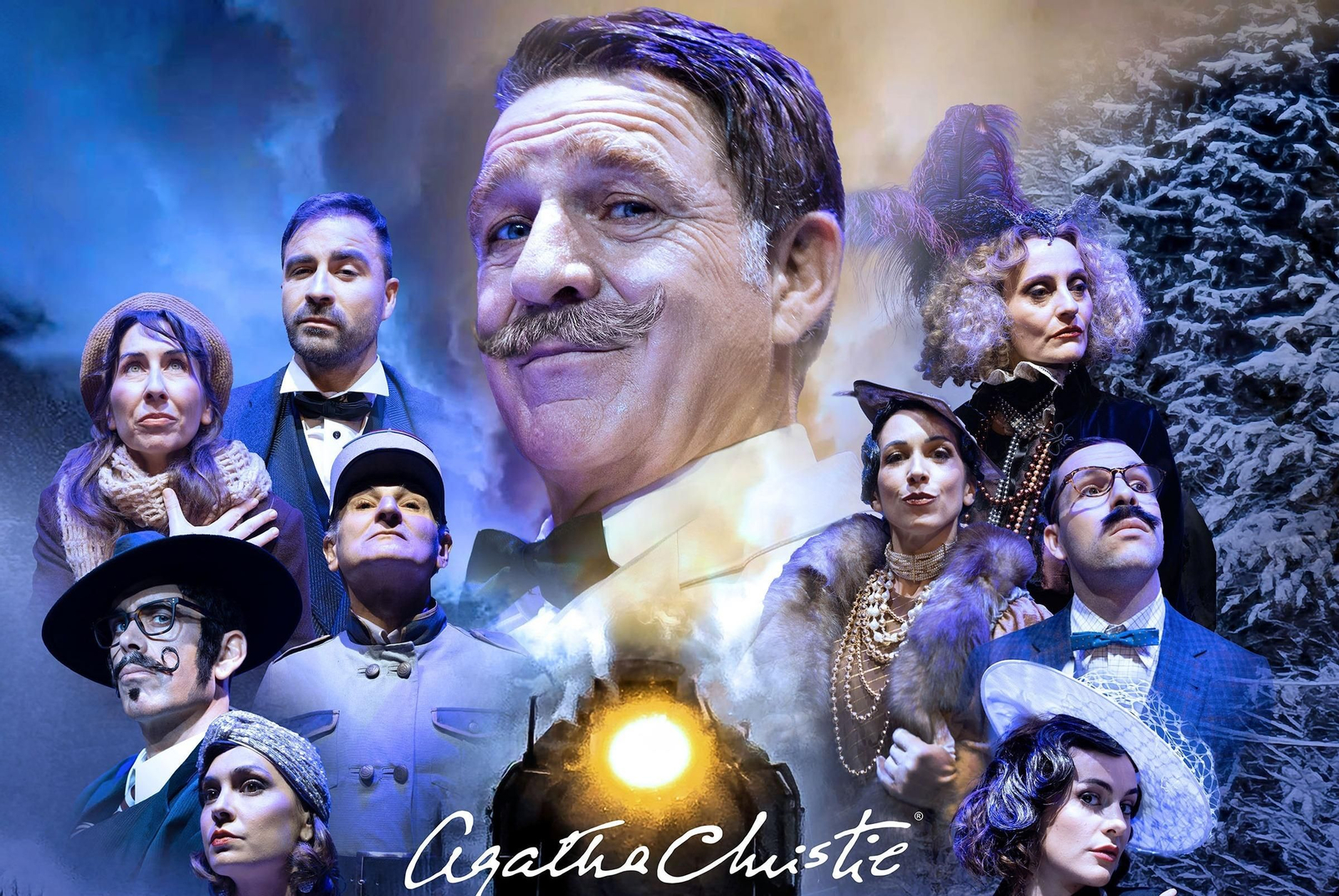 Cartel de la obra de teatro Asesinato en el Orient Express que se exhibirá en el teatro Villamarta