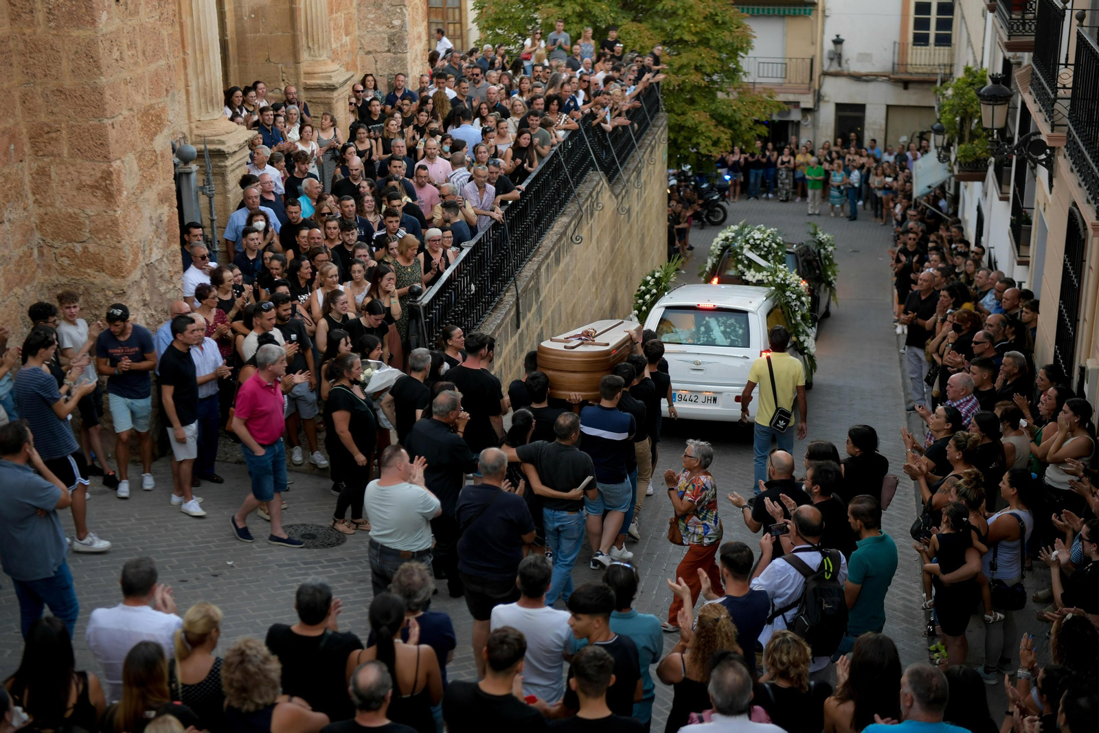 Imagen del funeral el pasado 16 de agosto tras la muerte de un joven en un altercado en Íllora