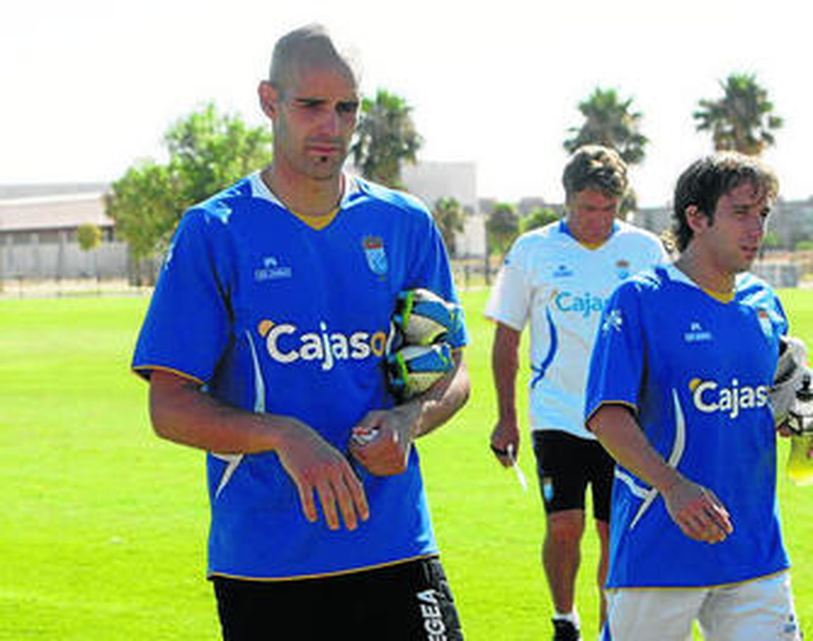 Chema no entrenó en la jornada de ayer.