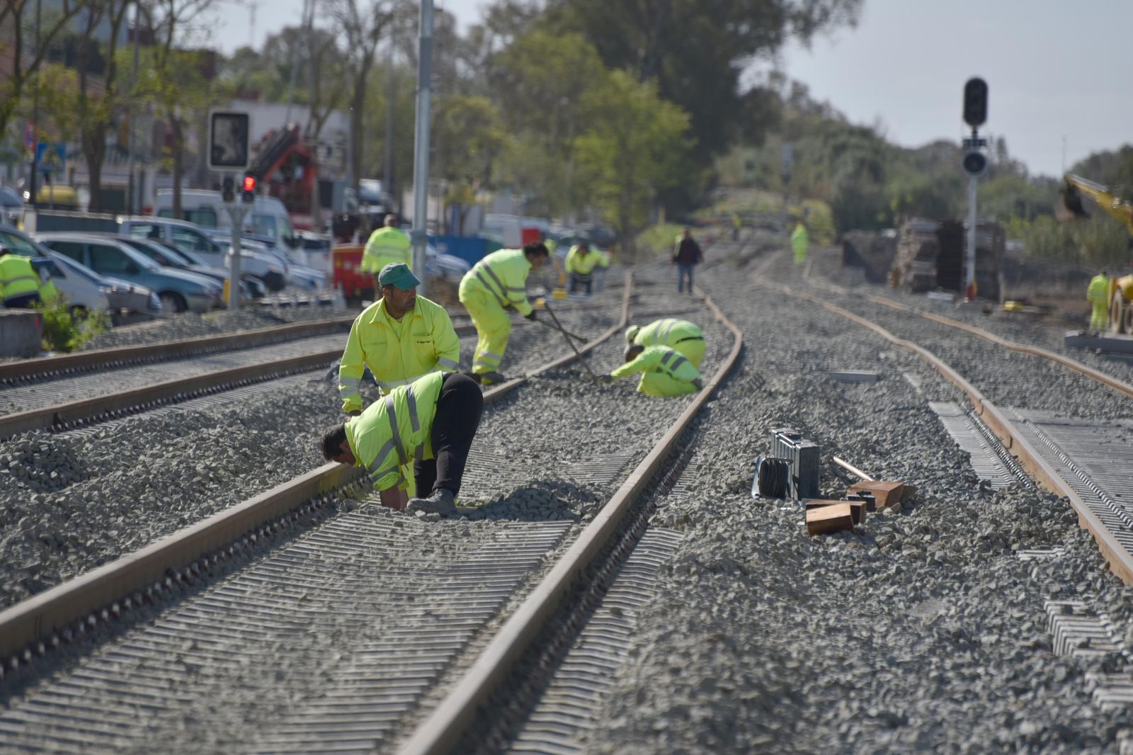 Trabajos en vías ferroviarias