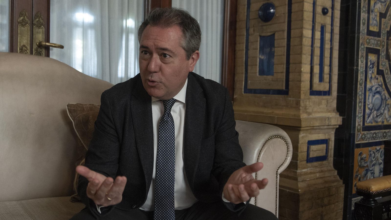 Juan Espadas, durante la entrevista.