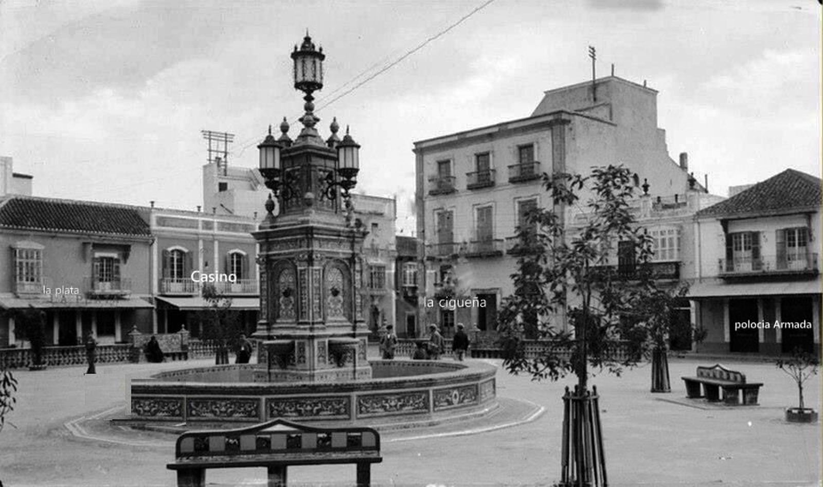 La Plaza Alta de Algeciras, hacia 1950.