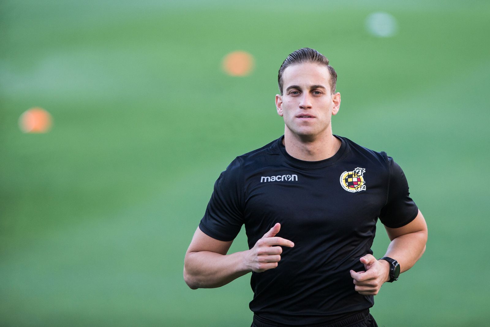 Alberola Rojas, en un entrenamiento de los colegiados.