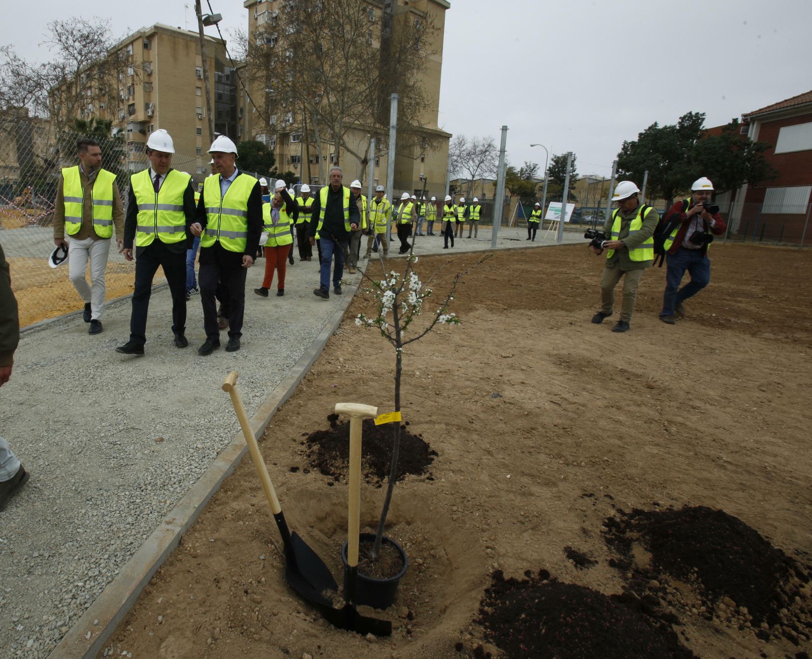 Las imágenes de la visita a las obras del tanque de tormentas de Kansas City