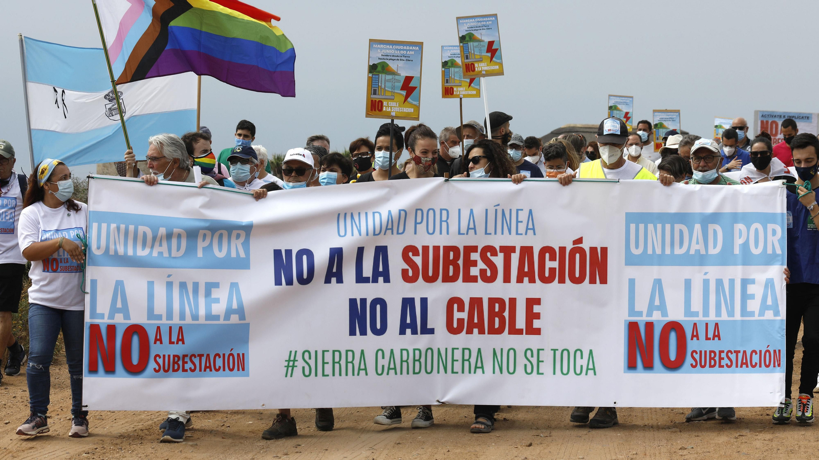 Las fotos de la manifestación contra la ubicación de la subestación eléctrica