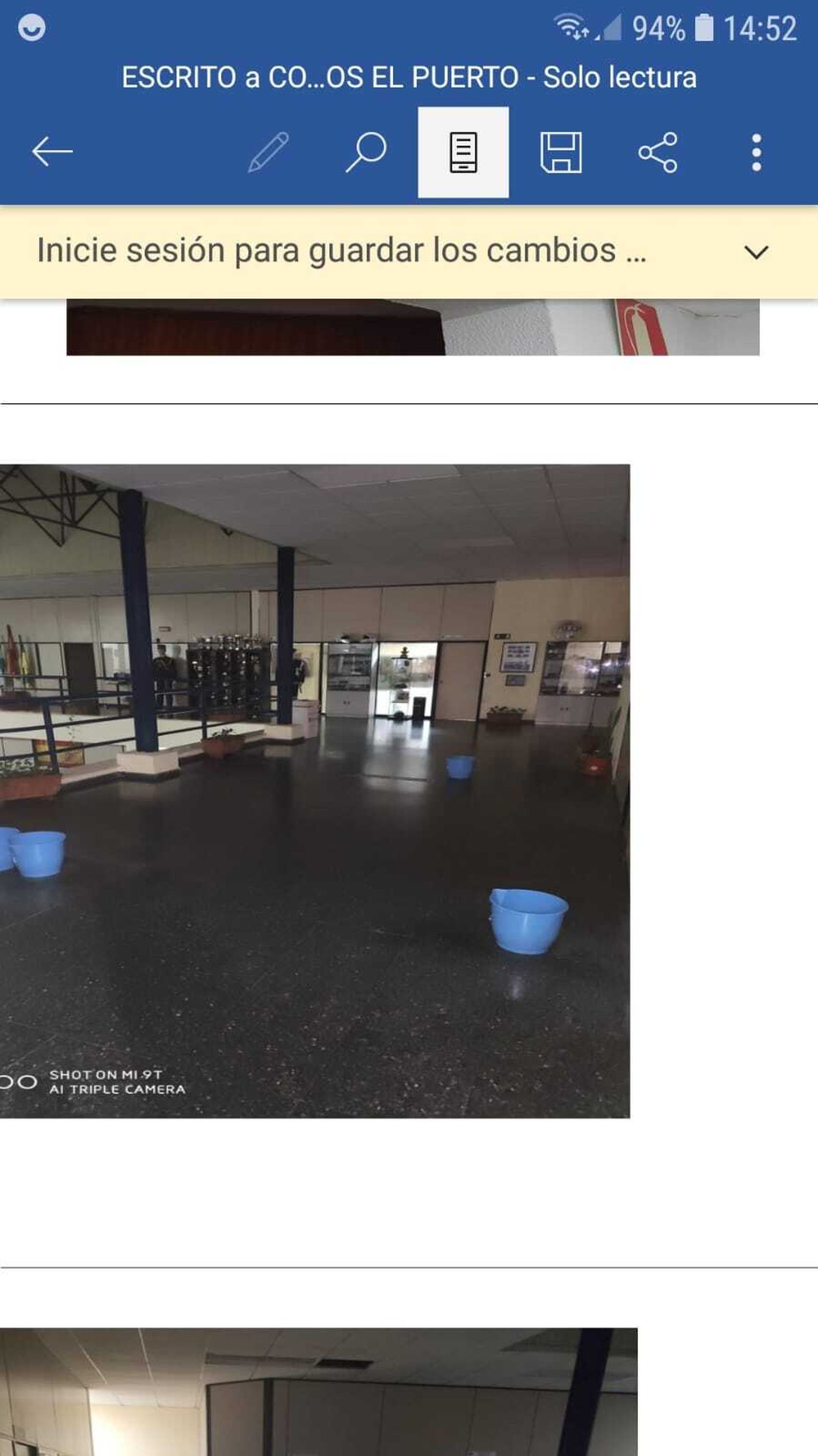 Imagen de las dependencias en época de lluvias.