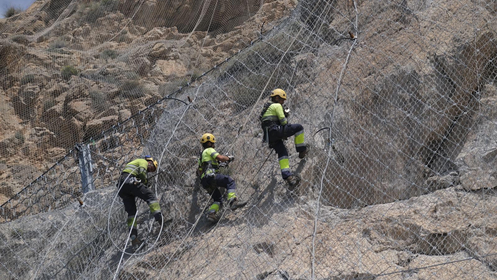Fotogalería visita obras carretera El Cañarete-Almería-Aguadulce