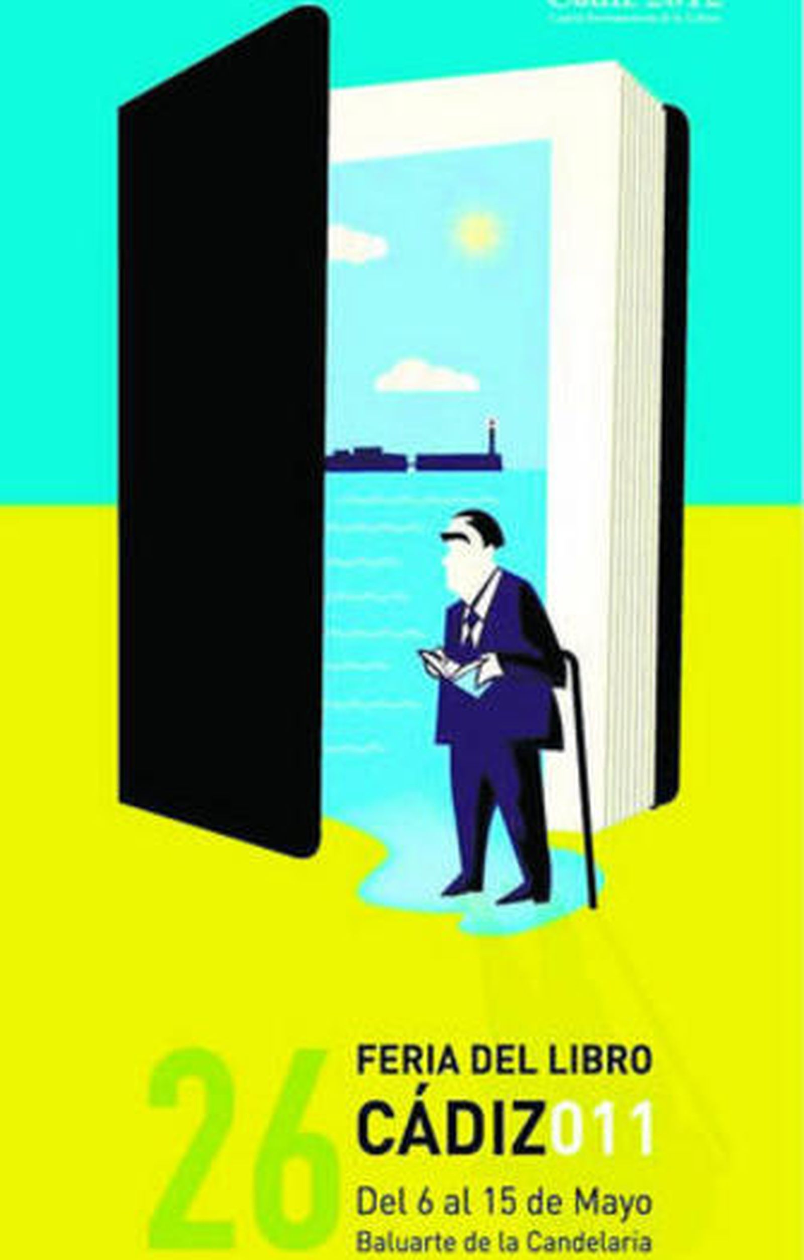 Cartel anunciador de la XXVI Feria del LIbro de Cádiz.