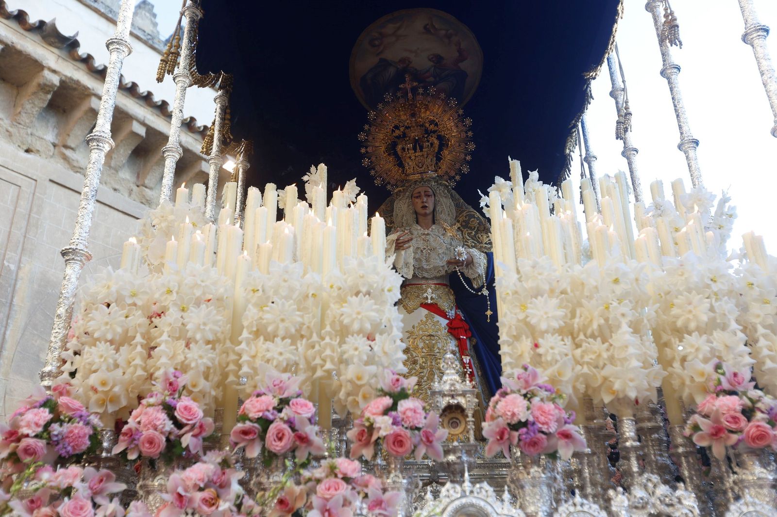 La Virgen de la Estrella, en su paso procesional, durante la pasada Semana Santa.