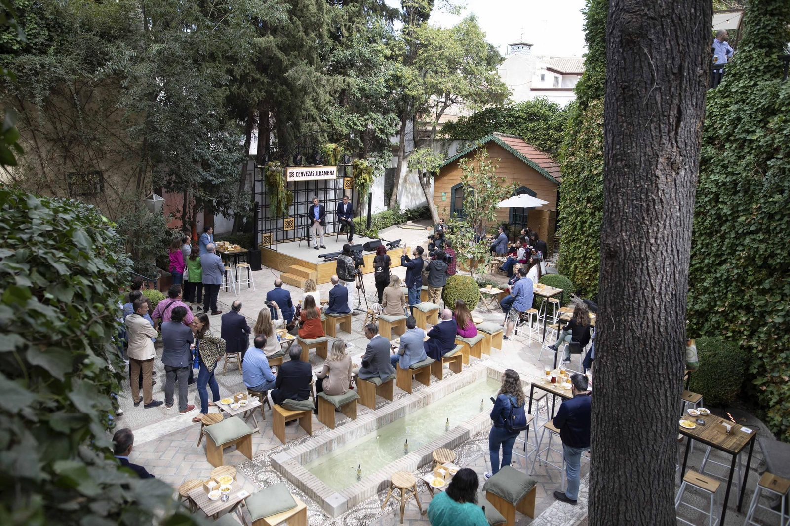 Imagen del Jardín Alhambra en Granada, en la Cuesta de Gomérez.